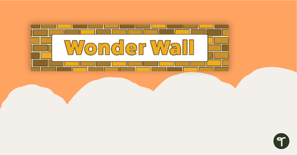 Go to Wonder Wall Display Banner teaching resource