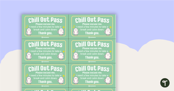 Go to Chill Out – Classroom Break Passes teaching resource