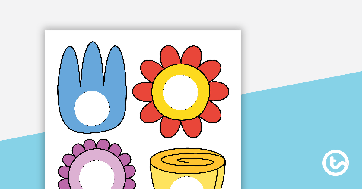 Thanks For Helping Us Grow Flower Templates teaching-resource