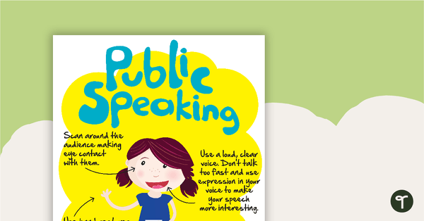 Go to Public Speaking Poster teaching resource