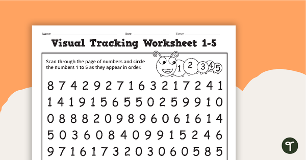 Go to Number and Letter Visual Tracking Worksheets teaching resource