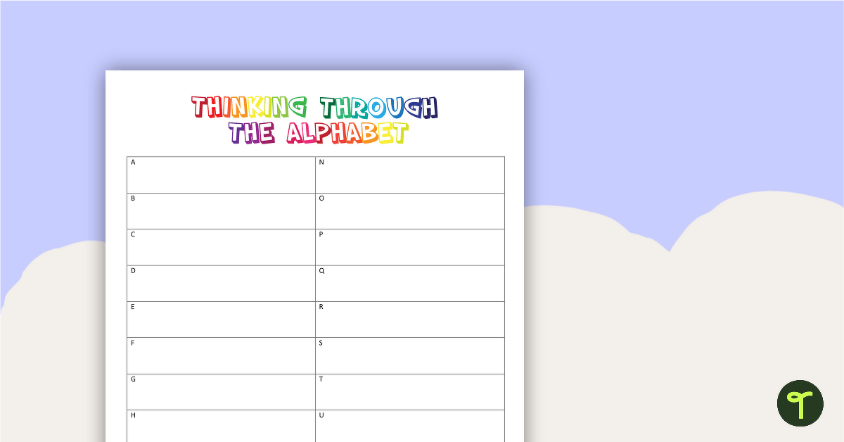 Thinking Through the Alphabet teaching-resource