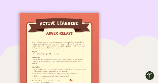 Go to Adver-relays Active Learning Game teaching resource