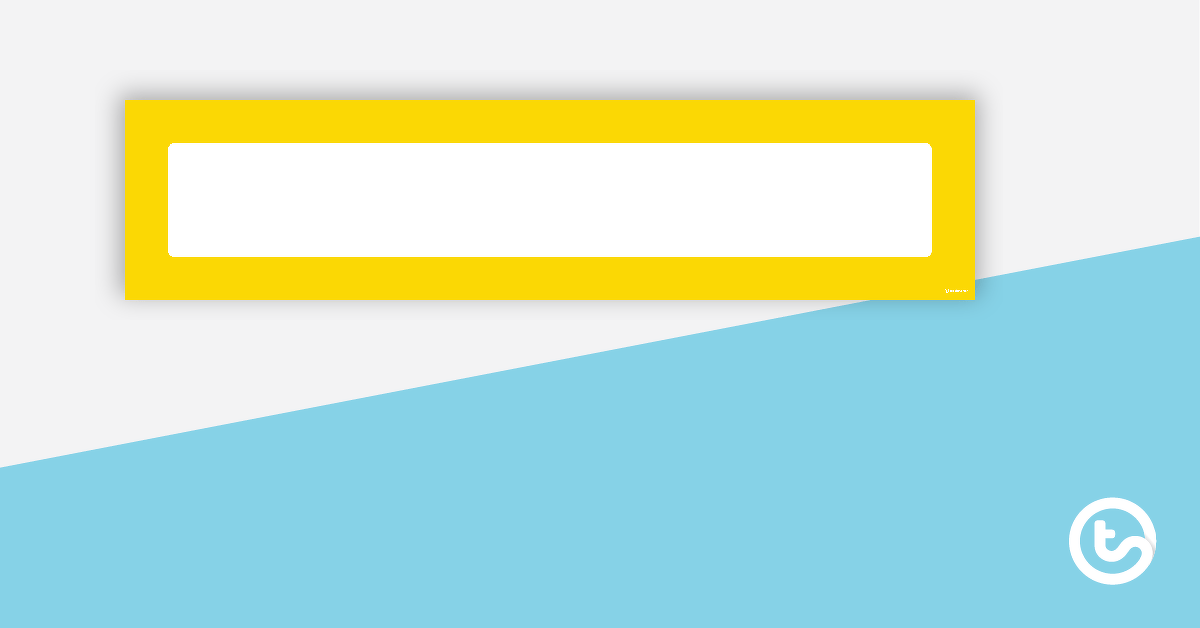 Plain Yellow - Display Banner teaching-resource