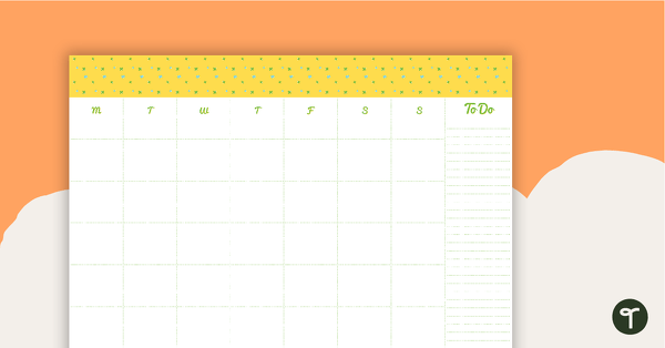 Go to Generic Calendar Template - Math teaching resource