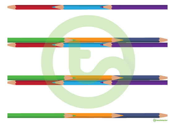 Pencils - Tray Labels teaching-resource