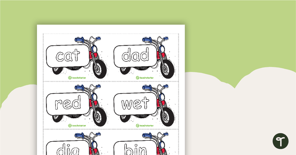 Go to Phonics Flashcards and Progress Tracker - Motorbike Theme teaching resource