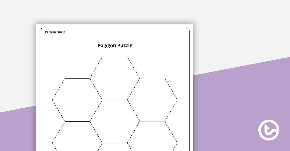 Polygon Puzzle - Blank Template teaching-resource