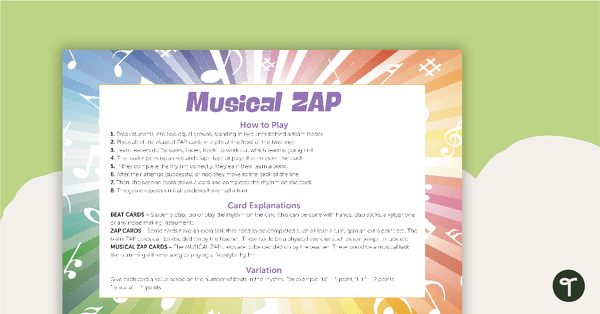 Go to Musical ZAP Game - Notes with Rhythm Syllables teaching resource