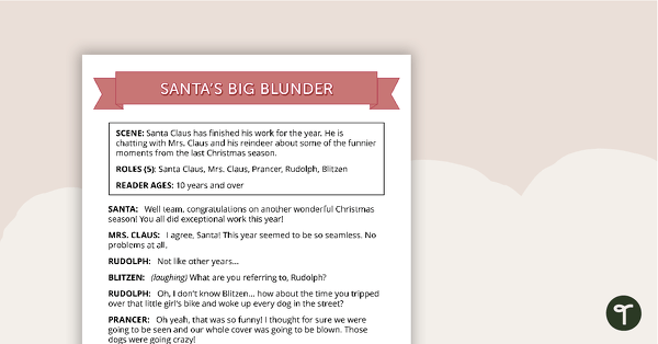 Go to Readers' Theater Script - Santa's Big Blunder teaching resource