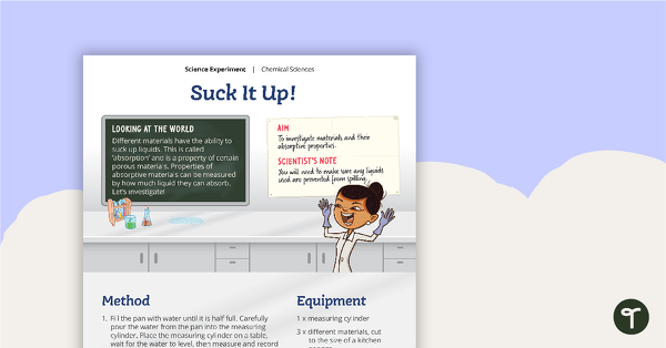 Go to Science Experiment - Suck It Up! teaching resource