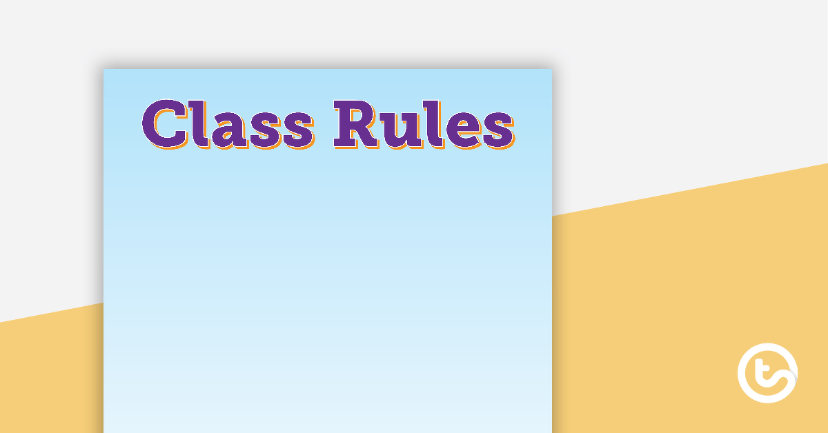 Pencils - Class Rules teaching-resource