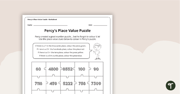 Go to Percy's Place Value Puzzle teaching resource