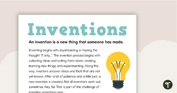 Go to Accidental Inventions - Printable Posters and Reading Passages teaching resource