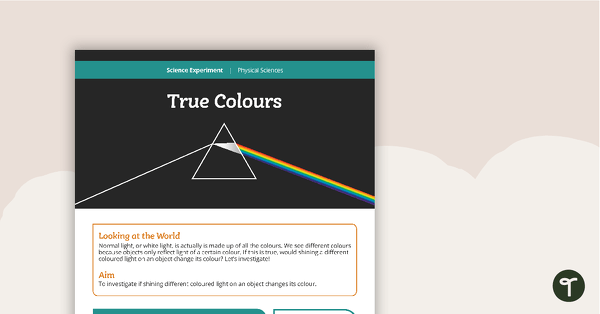 Go to Science Experiment - True Colours teaching resource