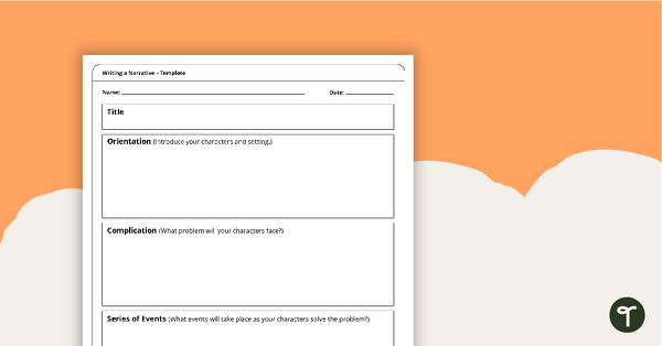 Go to Writing a Narrative - Template teaching resource