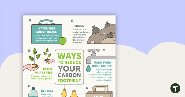 Go to Ways to Reduce Your Carbon Footprint – Poster and Worksheet teaching resource