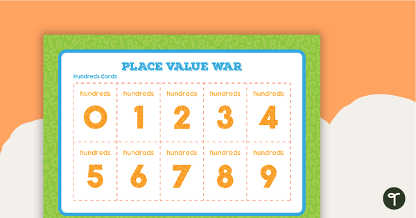 Go to Place Value War - Number Game teaching resource