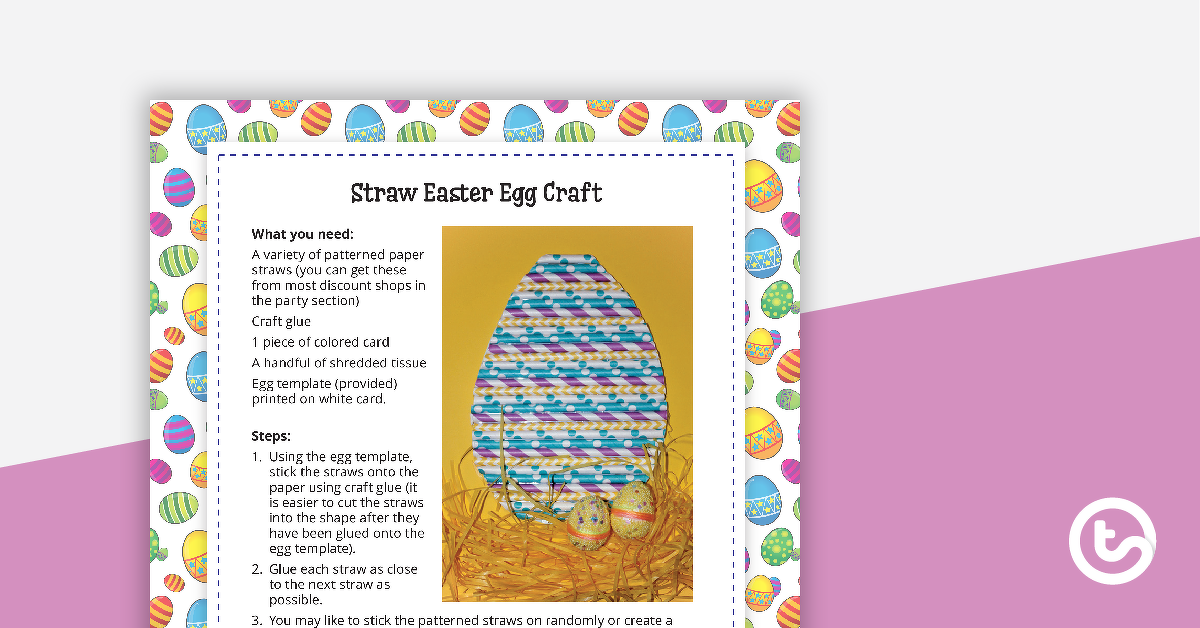 Easter Egg Craft Activity teaching-resource