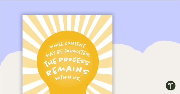 Go to The Process Remains Within Us - Motivational Poster teaching resource