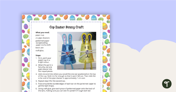 Go to Easter Bunny Craft Activity teaching resource