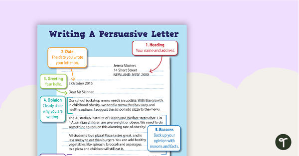 Go to Writing a Persuasive Letter Poster teaching resource