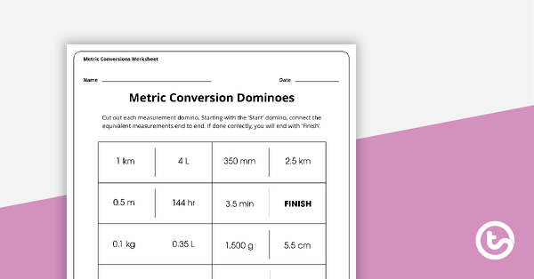 Go to Metric Conversion Dominoes teaching resource