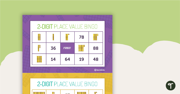 Go to Two-Digit Place Value Bingo Game (Digits and Base-10 Blocks) teaching resource