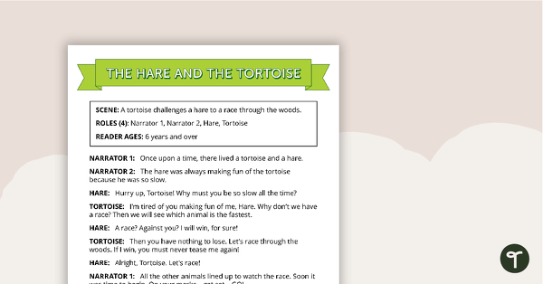 Go to Comprehension - Hare and The Tortoise teaching resource