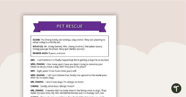 Go to Comprehension - Pet Rescue teaching resource