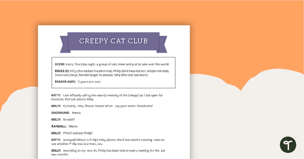 Go to Comprehension - Creepy Cat Club teaching resource