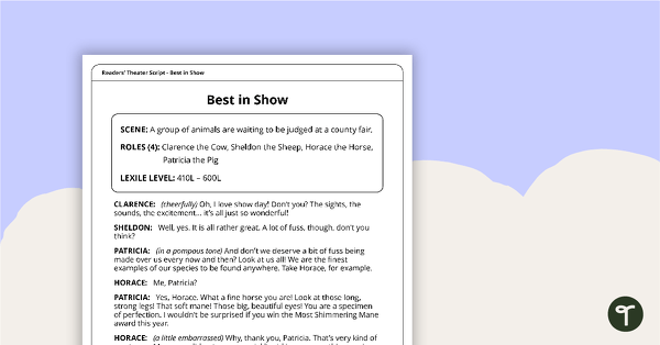 Go to Readers' Theater Script - Best in Show teaching resource