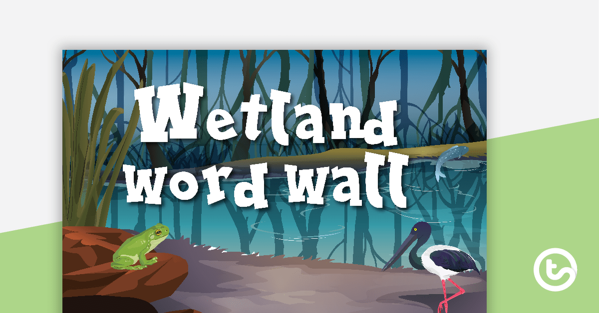 Wetland Word Wall Vocabulary teaching-resource