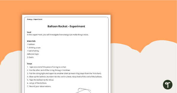 Go to Balloon Rocket - Experiment teaching resource