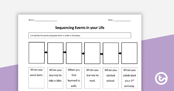 Go to Sequencing Life Events - Worksheet teaching resource