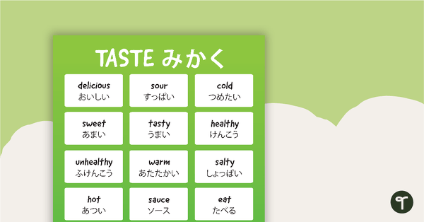 Go to Hiragana Describing Food Poster teaching resource