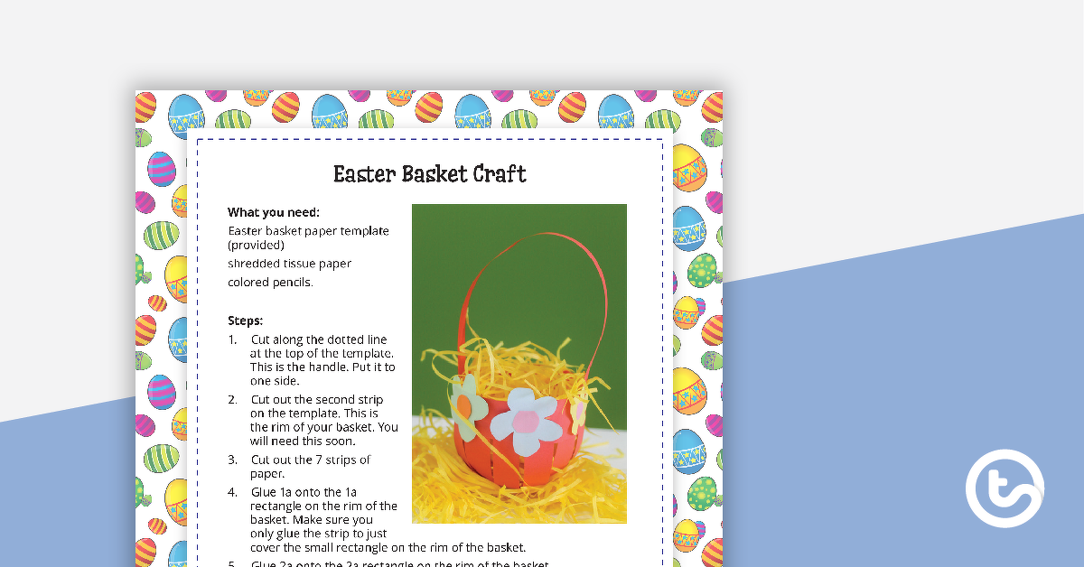 Easter Basket Craft Activity teaching-resource