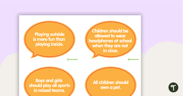 Go to Opinion Prompt Cards – Set 1 teaching resource