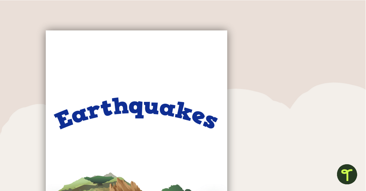 Earthquakes - Title Poster teaching-resource