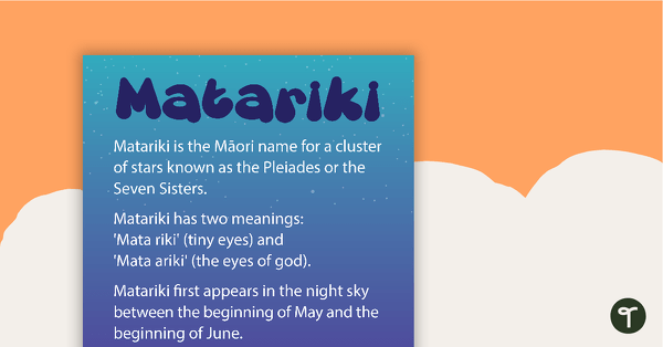 Go to Matariki Poster teaching resource