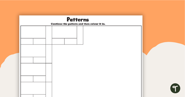 Go to Pattern Worksheet - Rectangles teaching resource