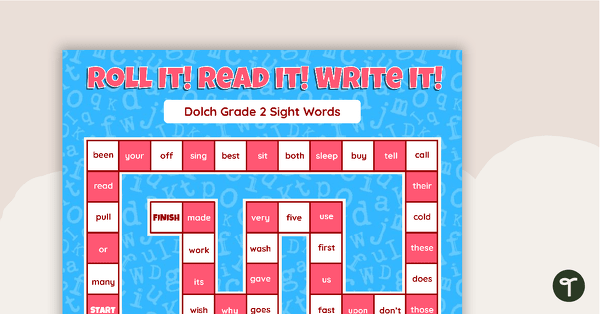 Go to Roll It! Read It! Write It! - Dolch Grade 2 Sight Words teaching resource