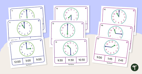 Go to Telling Time Cards teaching resource