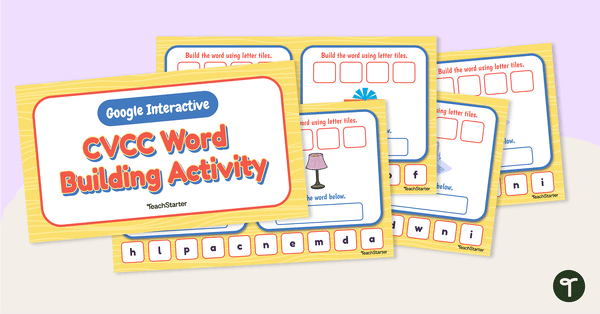 Go to Google Interactive CVCC Word Building Activity teaching resource