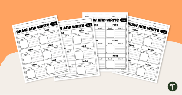 Go to Draw and Write Final E Worksheet Pack teaching resource