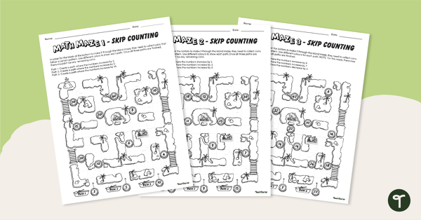 Go to Math Mazes (Skip Counting) teaching resource