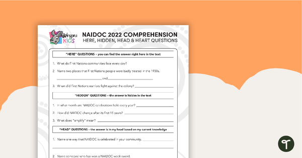 Go to NAIDOC Week 2022 Comprehension Activity teaching resource