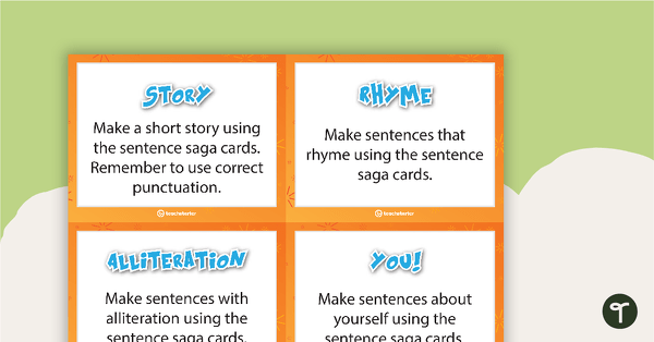 Go to Sentence Saga Literacy Activity (Silly Sentences) teaching resource