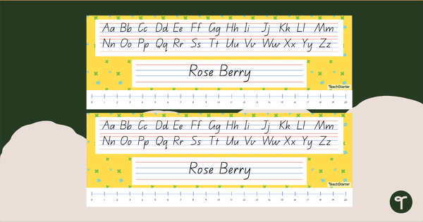 Go to Maths Pattern-Themed Editable Desk Name Plates teaching resource