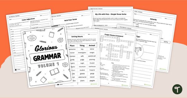 Go to Glorious Grammar Volume 1 - Worksheet Book teaching resource